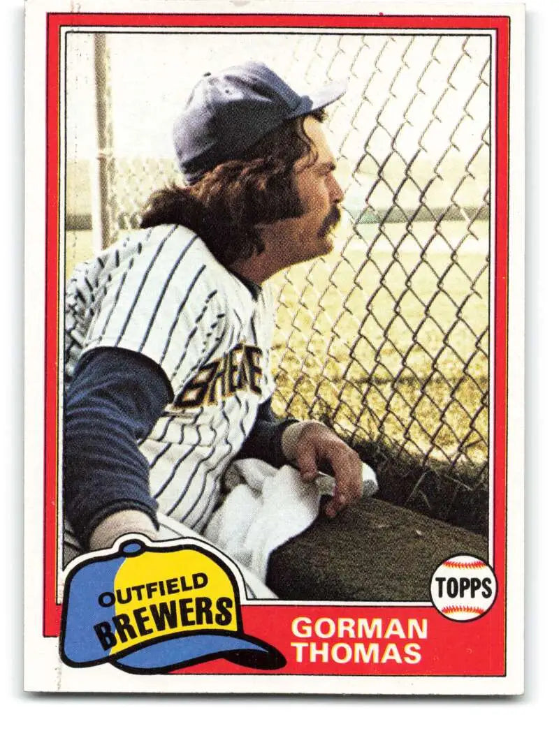 1981 Topps #135 Gorman Thomas EX Excellent Milwaukee Brewers Baseball Card - Baseball Card Single