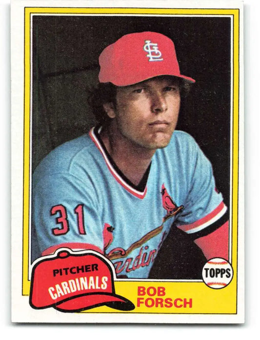 1981 Topps #140 Bob Forsch EX Excellent St. Louis Cardinals Baseball Card - Baseball Card Single