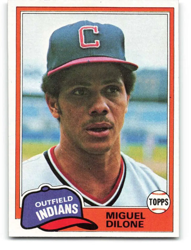 1981 Topps #141 Miguel Dilone EX Excellent Cleveland Indians Baseball Card - Baseball Card Single