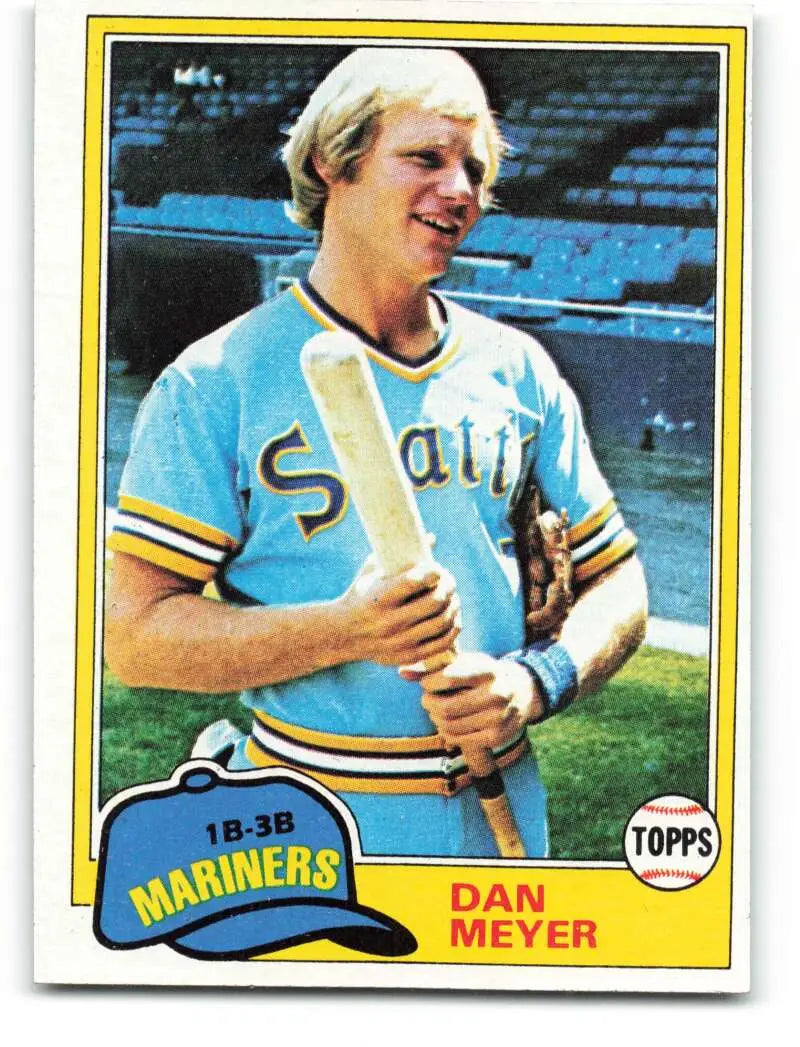 1981 Topps #143 Dan Meyer EX Excellent Seattle Mariners Baseball Card - Baseball Card Single