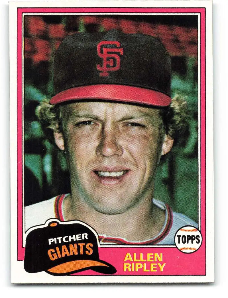 1981 Topps #144 Allen Ripley EX Excellent San Francisco Giants Baseball Card - Baseball Card Single