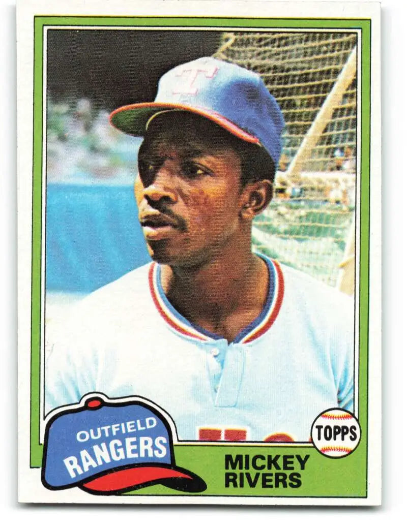 1981 Topps #145 Mickey Rivers EX Excellent Texas Rangers Baseball Card - Baseball Card Single