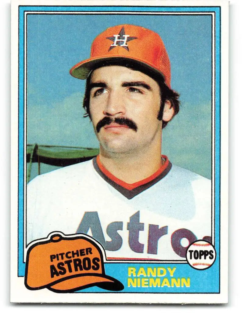 1981 Topps #148 Randy Niemann EX Excellent Houston Astros Baseball Card - Baseball Card Single