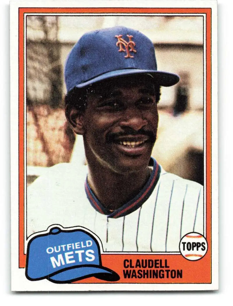 1981 Topps #151 Claudell Washington EX Excellent New York Mets Baseball Card - Baseball Card Single