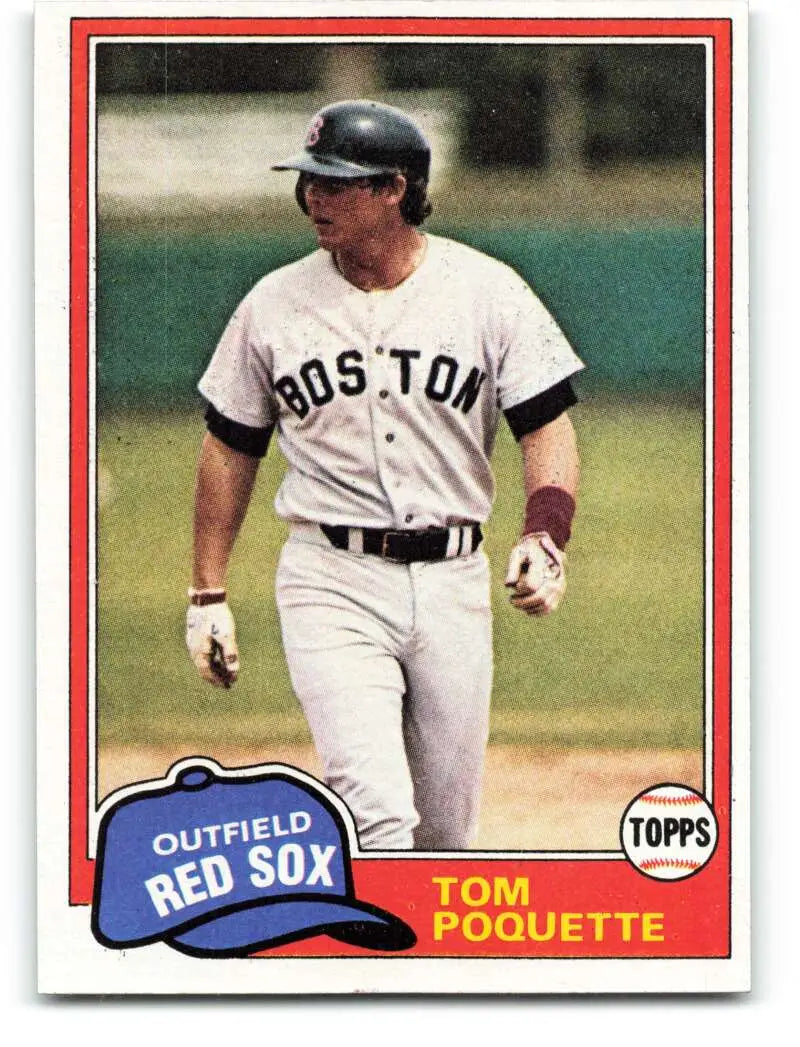 1981 Topps #153 Tom Poquette EX Excellent Boston Red Sox Baseball Card - Baseball Card Single
