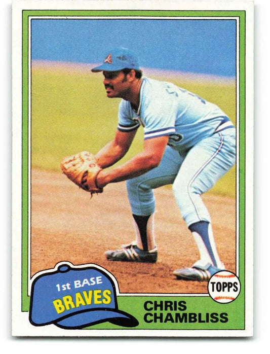 1981 Topps #155 Chris Chambliss EX Excellent Atlanta Braves Baseball Card - Baseball Card Single