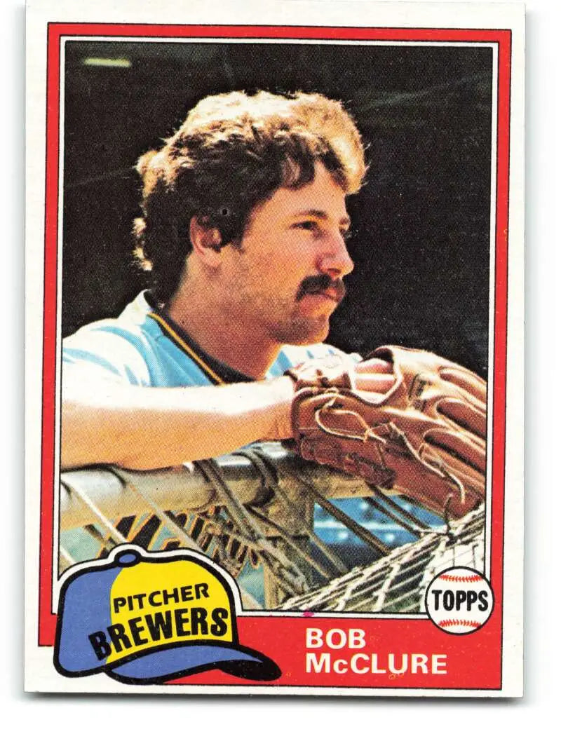 1981 Topps #156 Bob McClure EX Excellent Milwaukee Brewers Baseball Card - Baseball Card Single