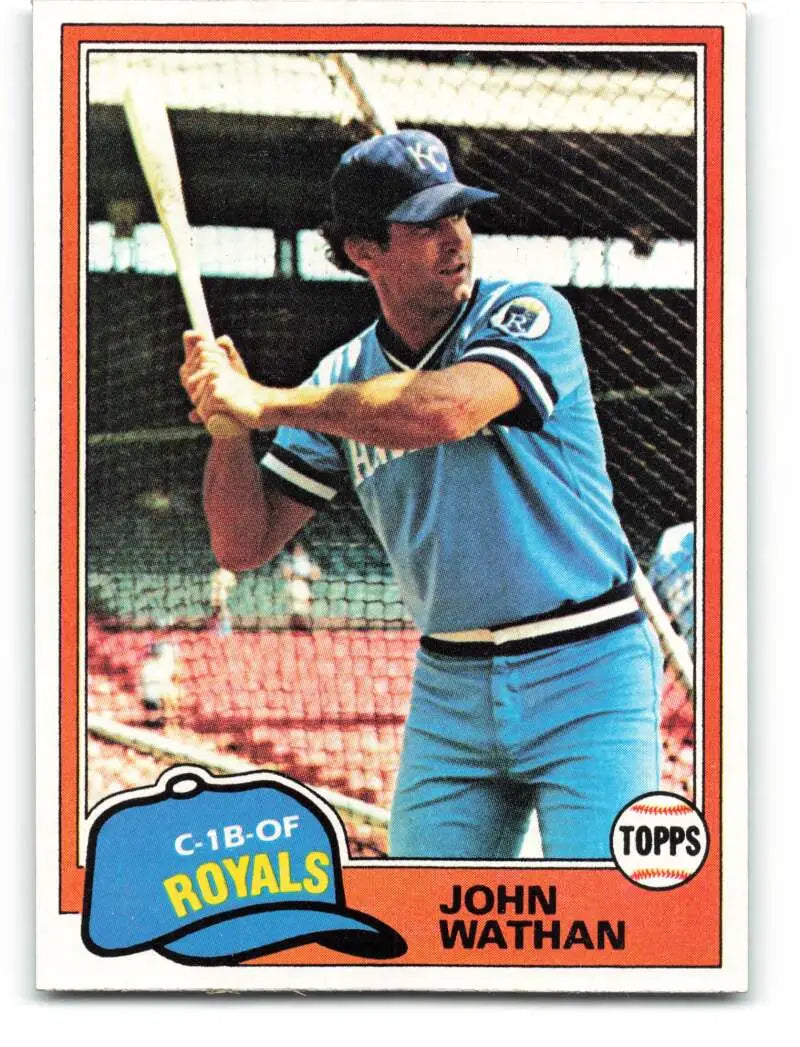 1981 Topps #157 John Wathan EX Excellent Kansas City Royals Baseball Card - Baseball Card Single