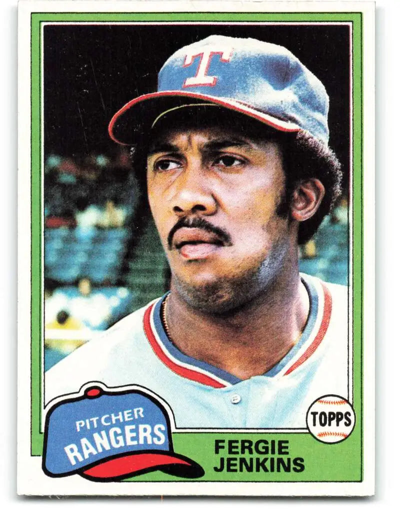 1981 Topps #158 Fergie Jenkins EX Excellent Texas Rangers Baseball Card - Baseball Card Single