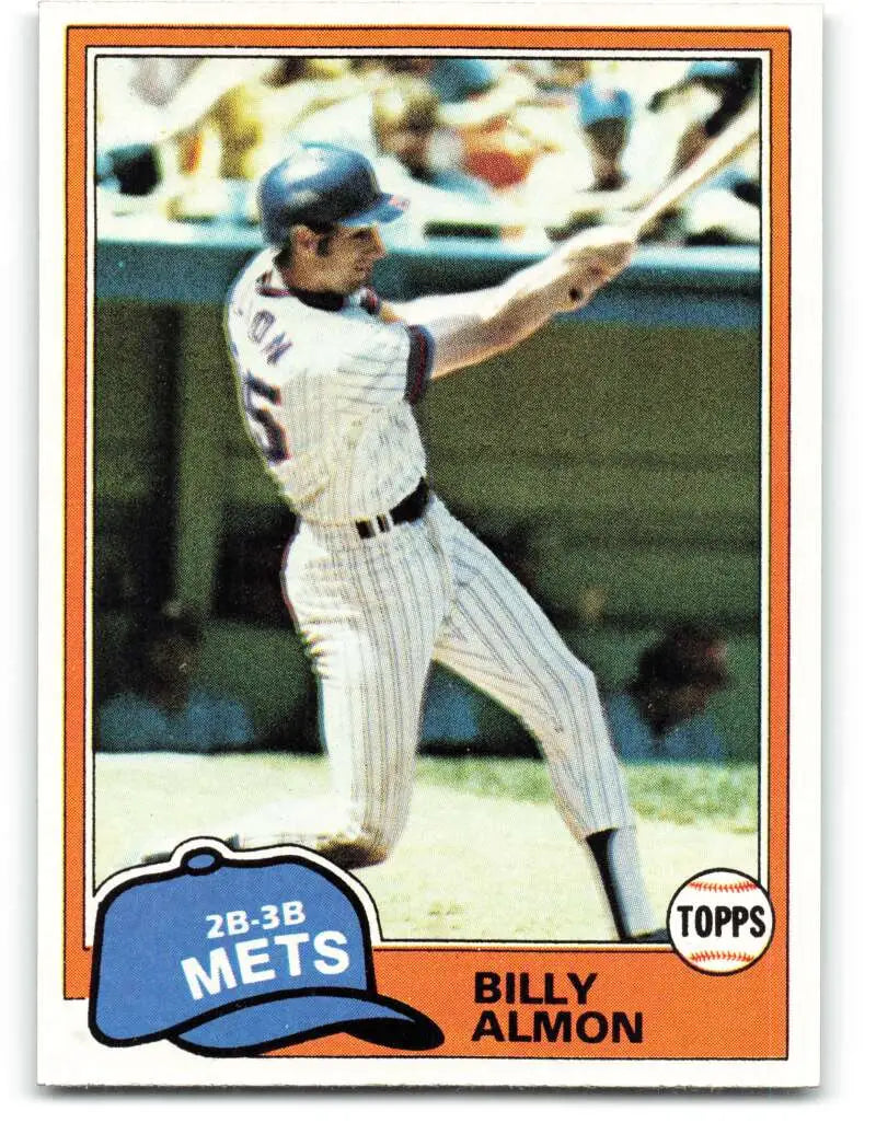 1981 Topps #163 Bill Almon EX Excellent New York Mets Baseball Card - Baseball Card Single