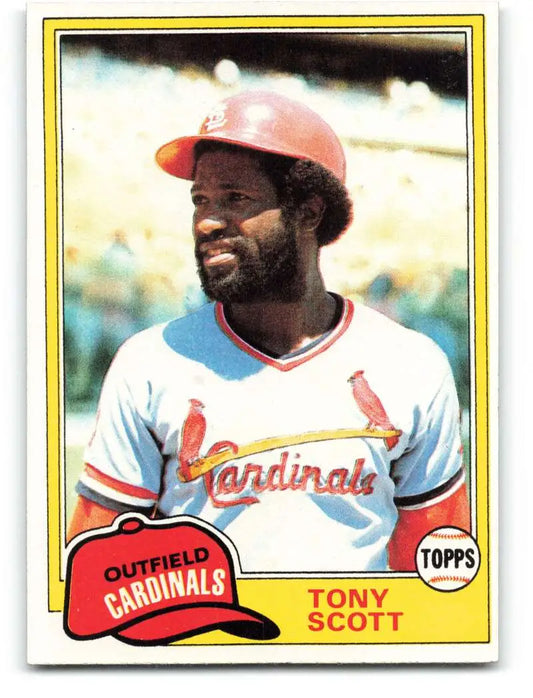 1981 Topps #165 Tony Scott EX Excellent St. Louis Cardinals Baseball Card - Baseball Card Single