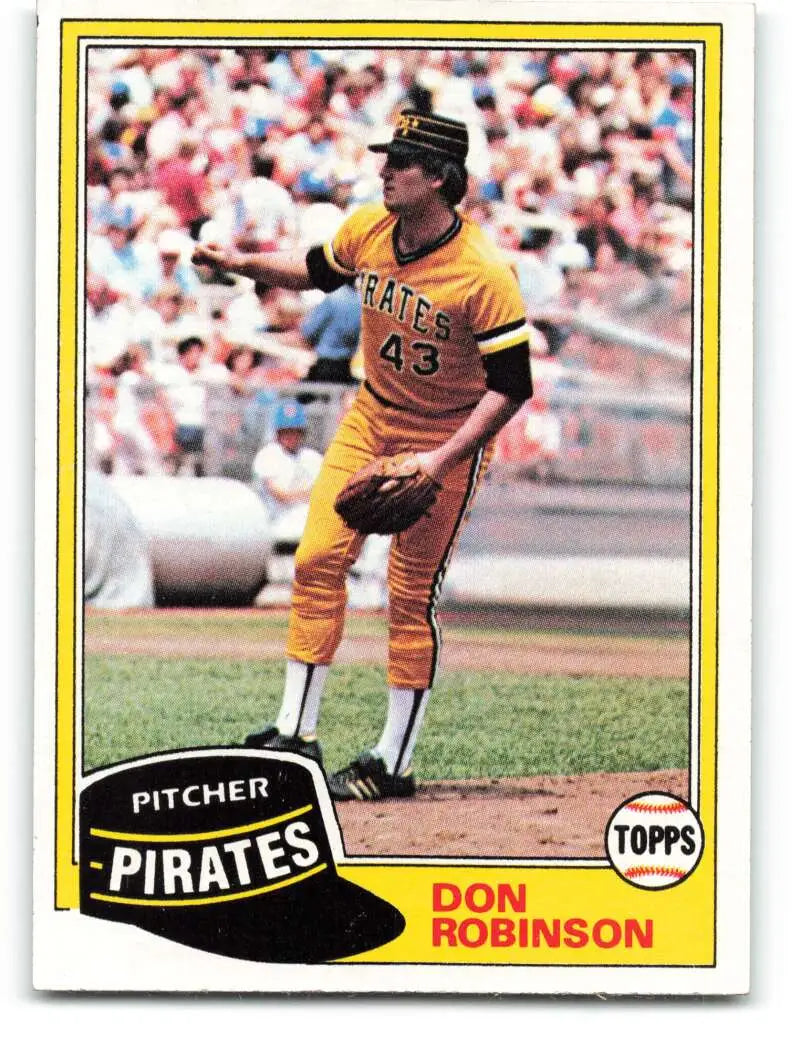 1981 Topps #168 Don Robinson EX Excellent Pittsburgh Pirates Baseball Card - Baseball Card Single