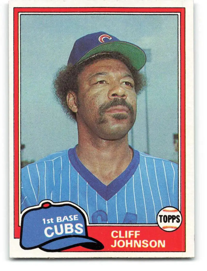 1981 Topps #17 Cliff Johnson EX Excellent Chicago Cubs Baseball Card - Baseball Card Single