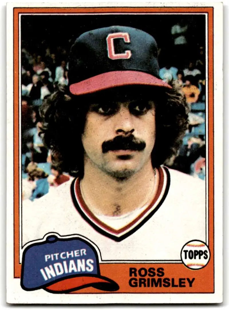 1981 Topps #170 Ross Grimsley EX Excellent Cleveland Indians Baseball Card - Baseball Card Single