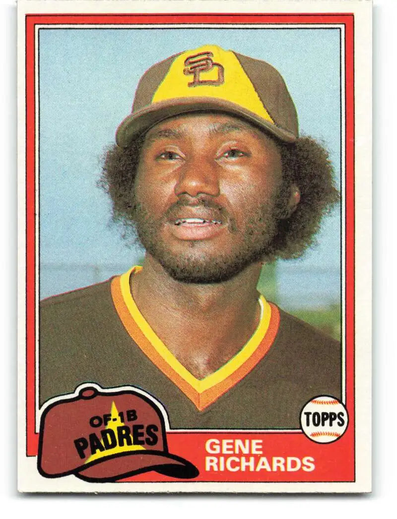 1981 Topps #171 Gene Richards EX Excellent San Diego Padres Baseball Card - Baseball Card Single