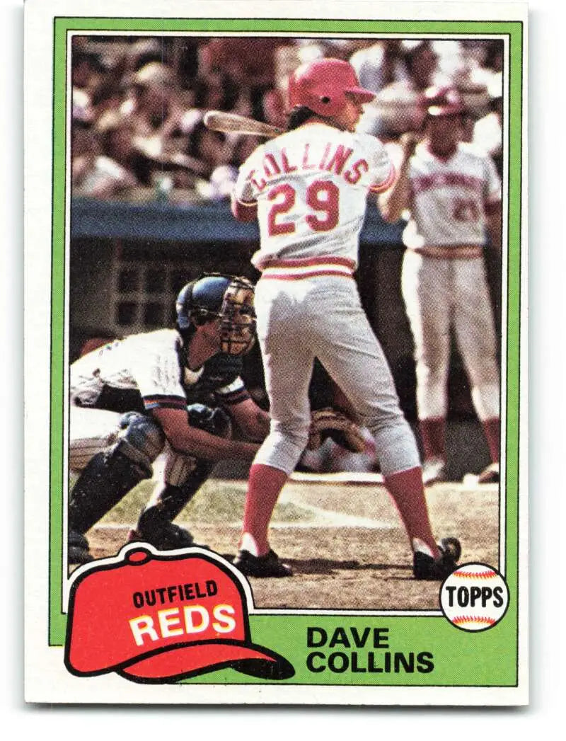 1981 Topps #175 Dave Collins EX Excellent Cincinnati Reds Baseball Card - Baseball Card Single