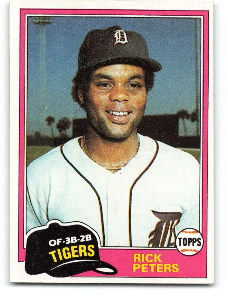 1981 Topps #177 Rick Peters EX Excellent RC Rookie Detroit Tigers Baseball Card - Baseball Card Single