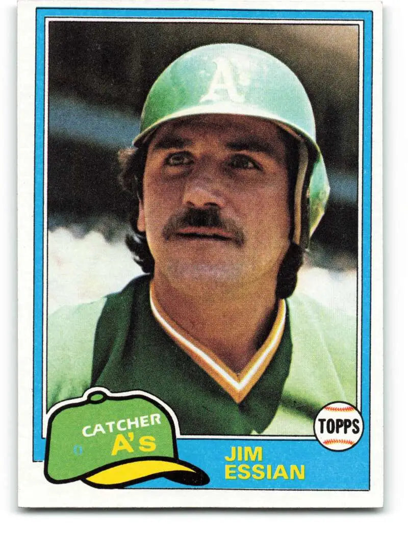 1981 Topps #178 Jim Essian EX Excellent Oakland Athletics Baseball Card - Baseball Card Single
