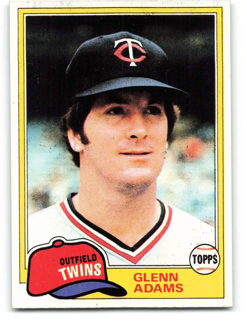 1981 Topps #18 Glenn Adams EX Excellent Minnesota Twins Baseball Card - Baseball Card Single
