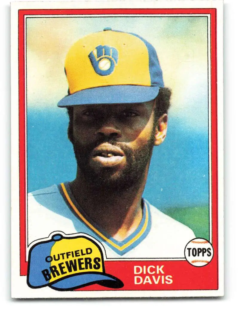 1981 Topps #183 Dick Davis EX Excellent Milwaukee Brewers Baseball Card - Baseball Card Single