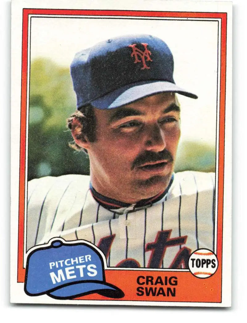 1981 Topps #189 Craig Swan EX Excellent New York Mets Baseball Card - Baseball Card Single