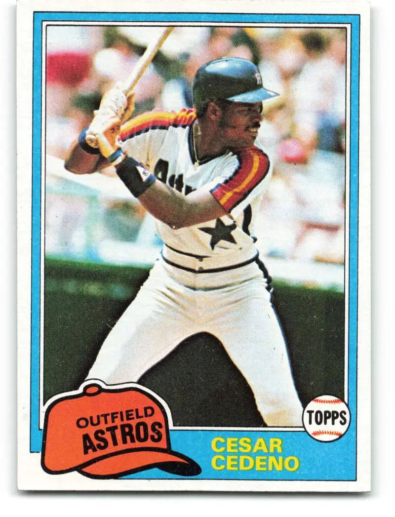1981 Topps #190 Cesar Cedeno EX Excellent Houston Astros Baseball Card - Baseball Card Single