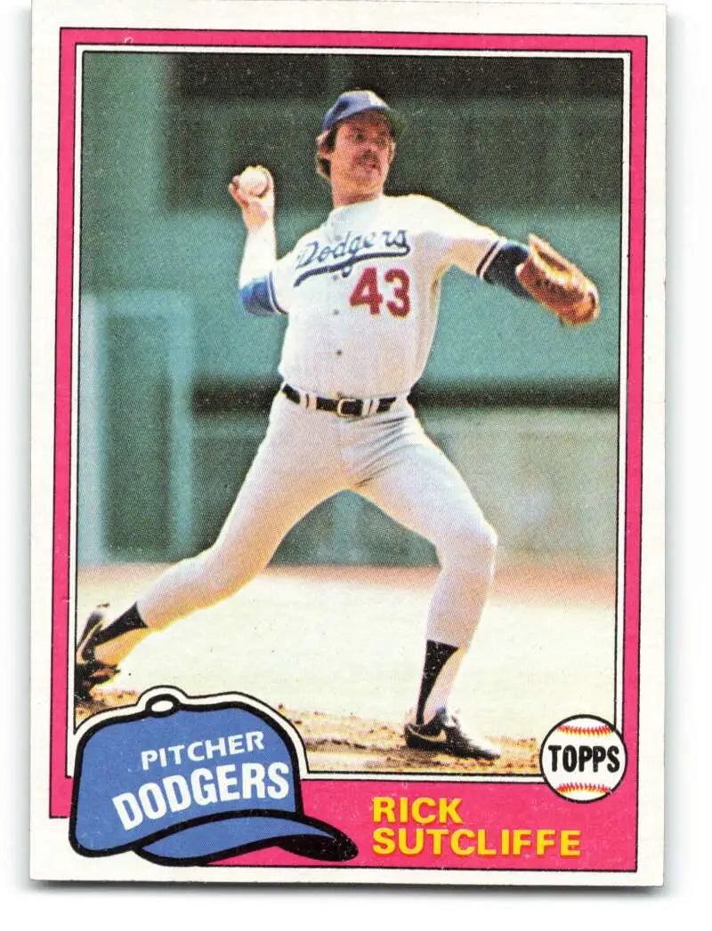 1981 Topps #191 Rick Sutcliffe EX Excellent Los Angeles Dodgers Baseball Card - Baseball Card Single