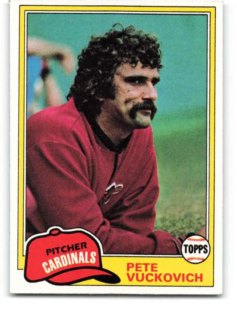 1981 Topps #193 Pete Vuckovich EX Excellent St. Louis Cardinals Baseball Card - Baseball Card Single