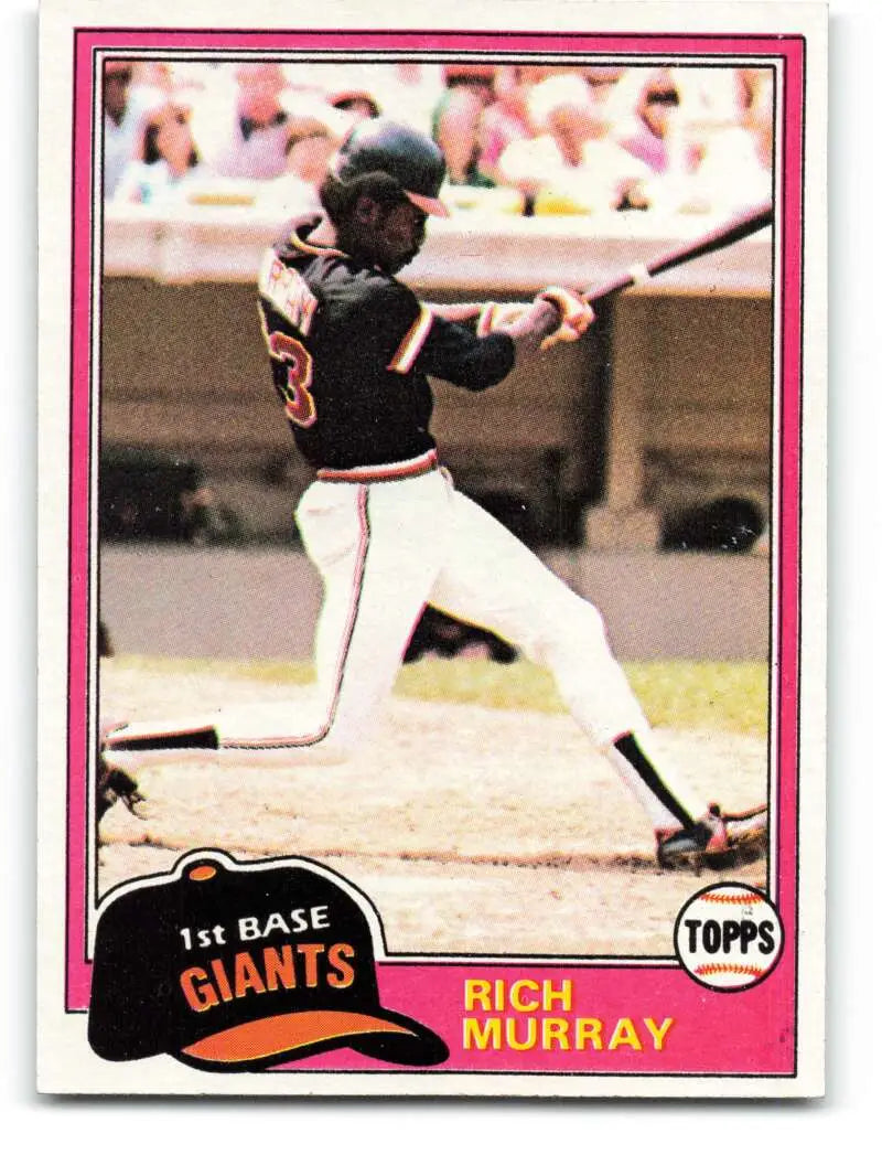 1981 Topps #195 Rich Murray EX Excellent RC Rookie San Francisco Giants Baseball Card