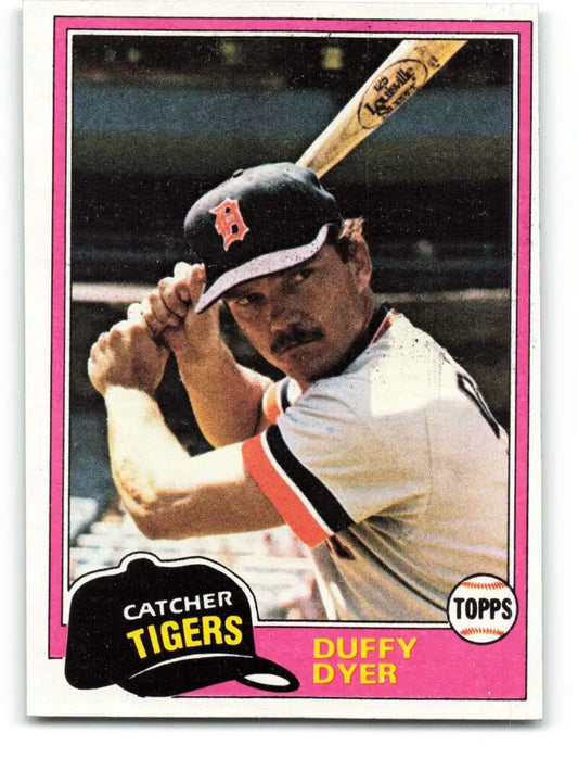 1981 Topps #196 Duffy Dyer EX Excellent Detroit Tigers Baseball Card - Baseball Card Single