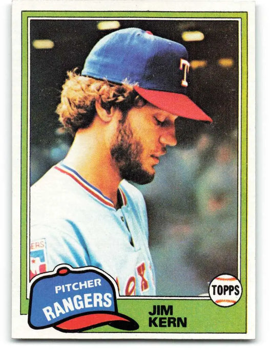 1981 Topps #197 Jim Kern EX Excellent Texas Rangers Baseball Card - Baseball Card Single