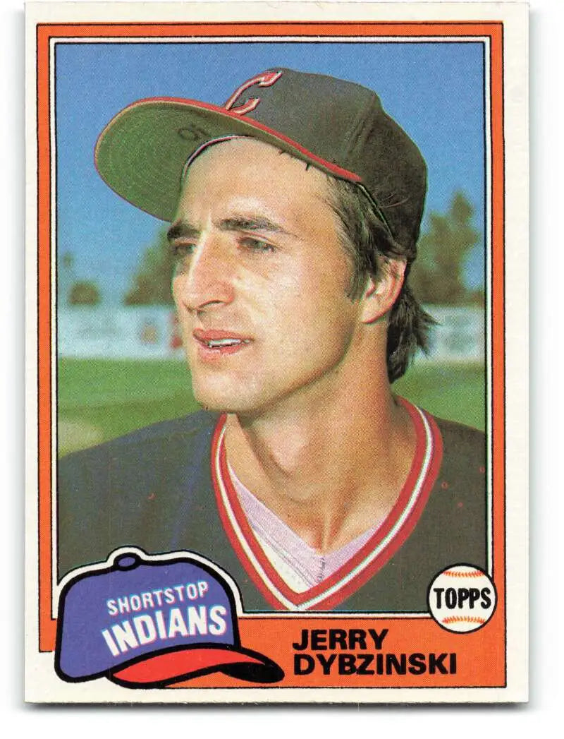 1981 Topps #198 Jerry Dybzinski EX Excellent RC Rookie Cleveland Indians Baseball Card - Baseball Card Single