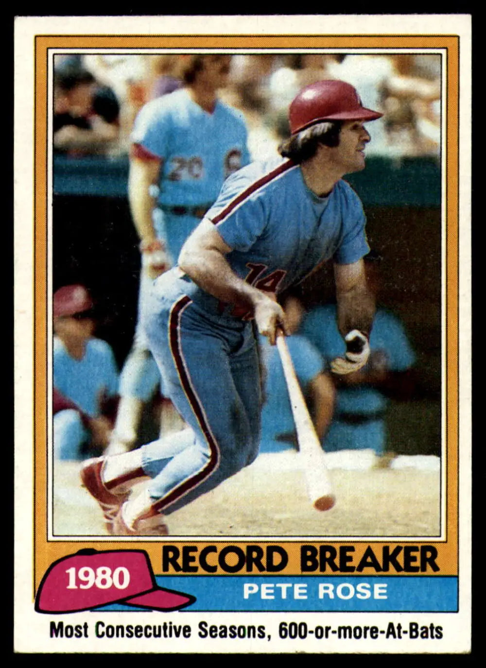1981 Topps #205 Pete Rose EX Excellent Philadelphia Phillies Baseball Card - Baseball Card Single