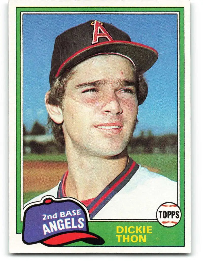 1981 Topps #209 Dickie Thon EX Excellent California Angels Baseball Card - Baseball Card Single