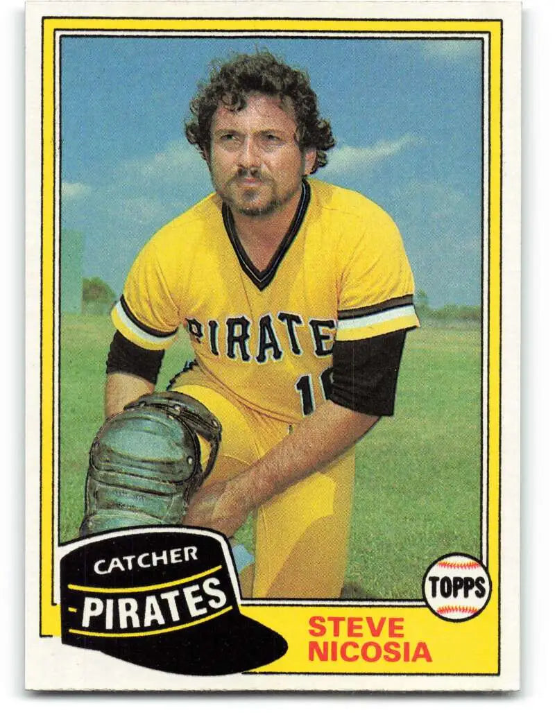 1981 Topps #212 Steve Nicosia EX Excellent Pittsburgh Pirates Baseball Card - Baseball Card Single