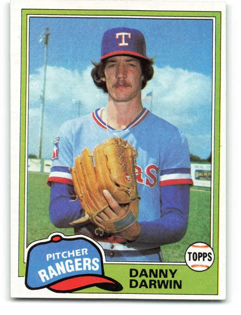 1981 Topps #22 Danny Darwin EX Excellent Texas Rangers Baseball Card - Baseball Card Single