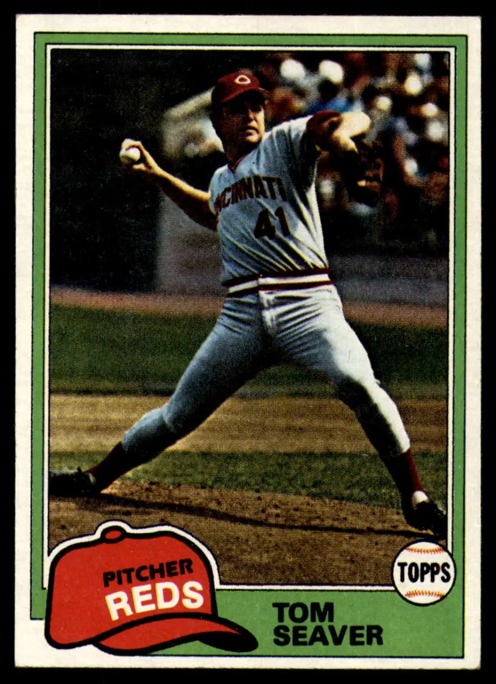 1981 Topps #220 Tom Seaver EX Excellent Cincinnati Reds Baseball Card - Baseball Card Single