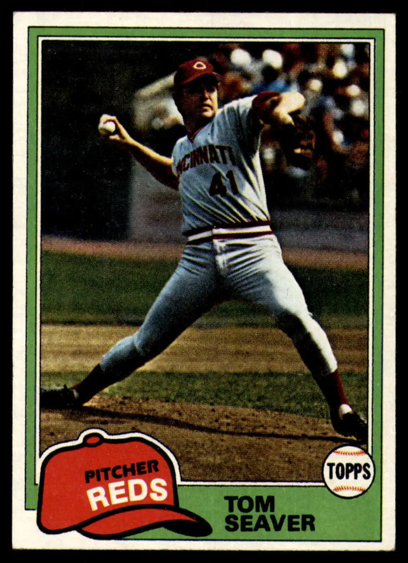 1981 Topps #220 Tom Seaver EX Excellent Cincinnati Reds Baseball Card - Baseball Card Single