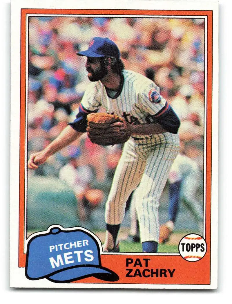1981 Topps #224 Pat Zachry EX Excellent New York Mets Baseball Card - Baseball Card Single