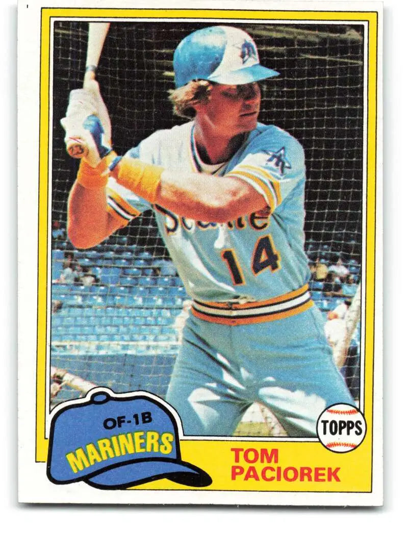 1981 Topps #228 Tom Paciorek EX Excellent Seattle Mariners Baseball Card - Baseball Card Single