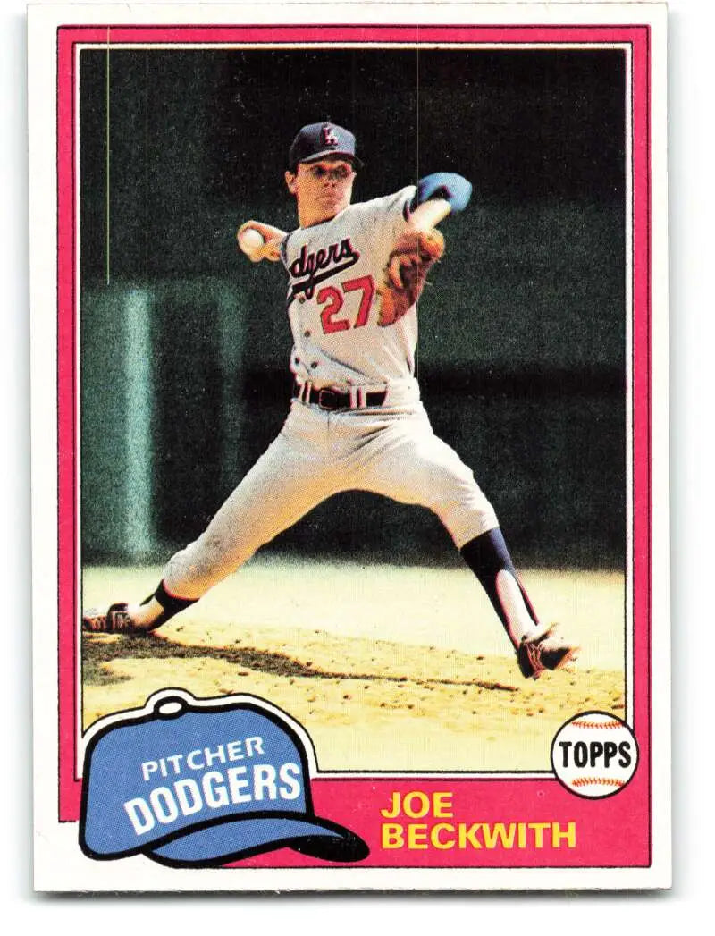 1981 Topps #231 Joe Beckwith EX Excellent Los Angeles Dodgers Baseball Card - Baseball Card Single
