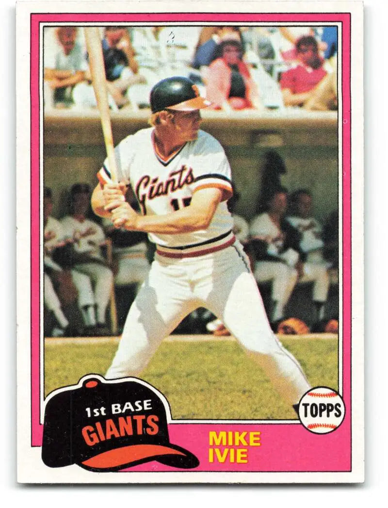 1981 Topps #236 Mike Ivie EX Excellent San Francisco Giants Baseball Card - Baseball Card Single