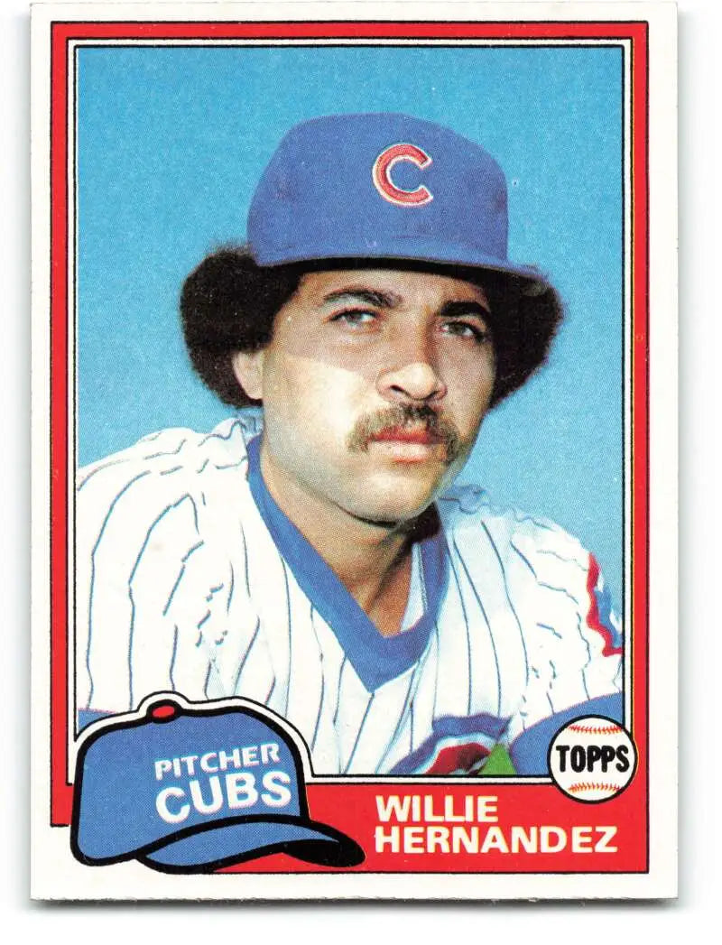1981 Topps #238 Willie Hernandez EX Excellent Chicago Cubs Baseball Card - Baseball Card Single