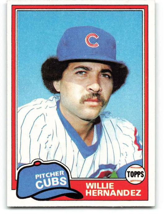 1981 Topps #238 Willie Hernandez EX Excellent Chicago Cubs Baseball Card - Baseball Card Single