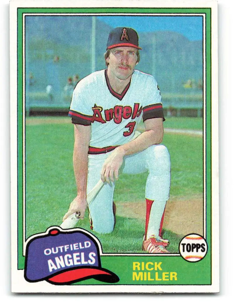 1981 Topps #239 Rick Miller EX Excellent California Angels Baseball Card - Baseball Card Single