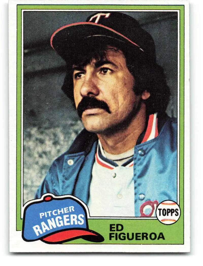 1981 Topps #245 Ed Figueroa EX Excellent Texas Rangers Baseball Card - Baseball Card Single