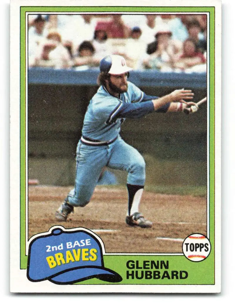 1981 Topps #247 Glenn Hubbard EX Excellent Atlanta Braves Baseball Card - Baseball Card Single