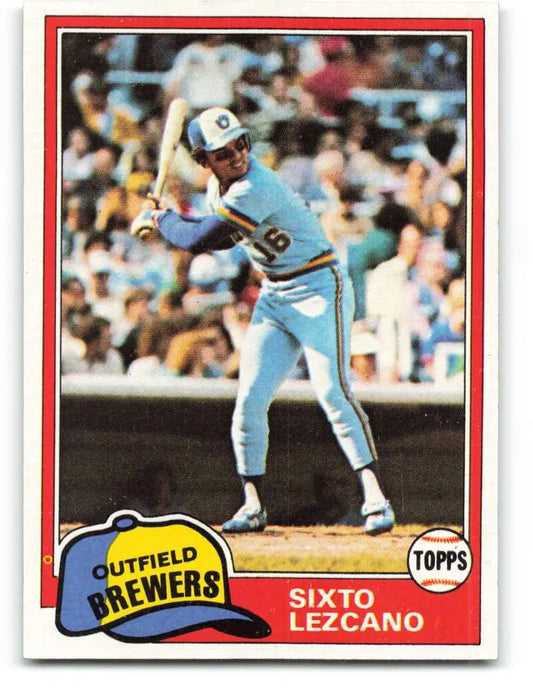 1981 Topps #25 Sixto Lezcano EX Excellent Milwaukee Brewers Baseball Card - Baseball Card Single