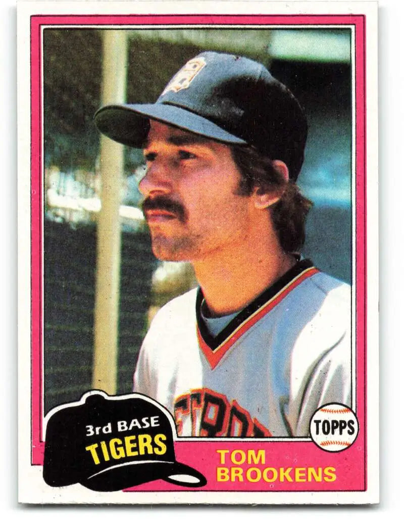 1981 Topps #251 Tom Brookens EX Excellent Detroit Tigers Baseball Card - Baseball Card Single