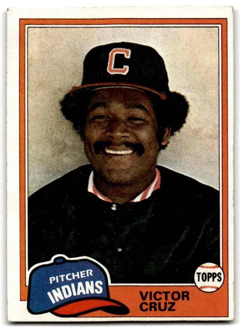 1981 Topps #252 Victor Cruz EX Excellent Cleveland Indians Baseball Card - Baseball Card Single